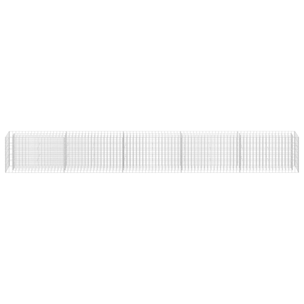 NNEVL Gabion Raised Bed Galvanised Steel 450x30x60 cm
