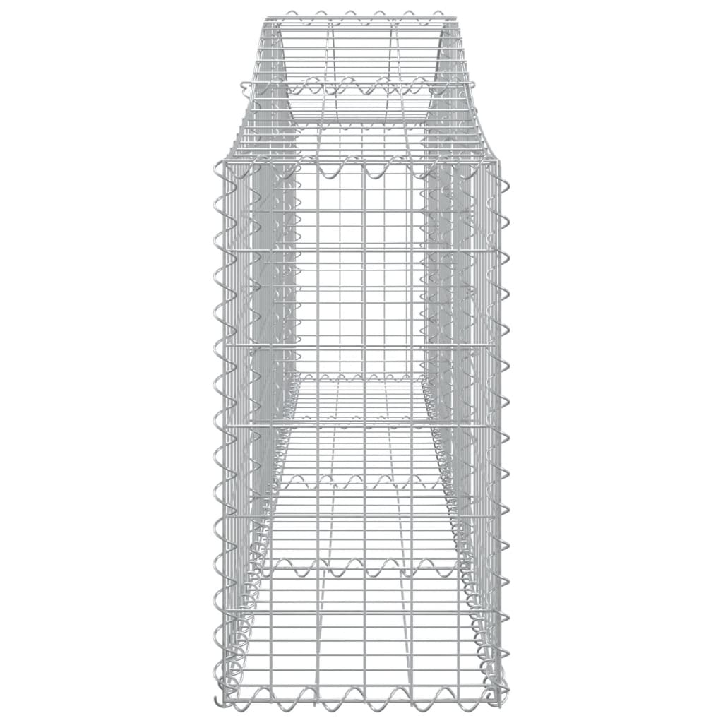 NNEVL Arched Gabion Basket 200x30x60/80 cm Galvanised Iron