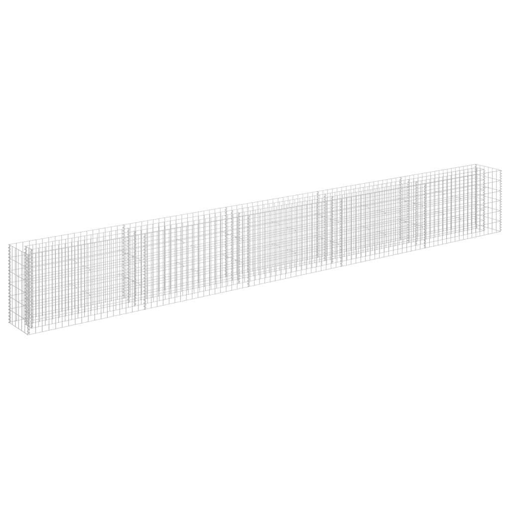 NNEVL Gabion Raised Bed Galvanised Steel 450x30x60 cm
