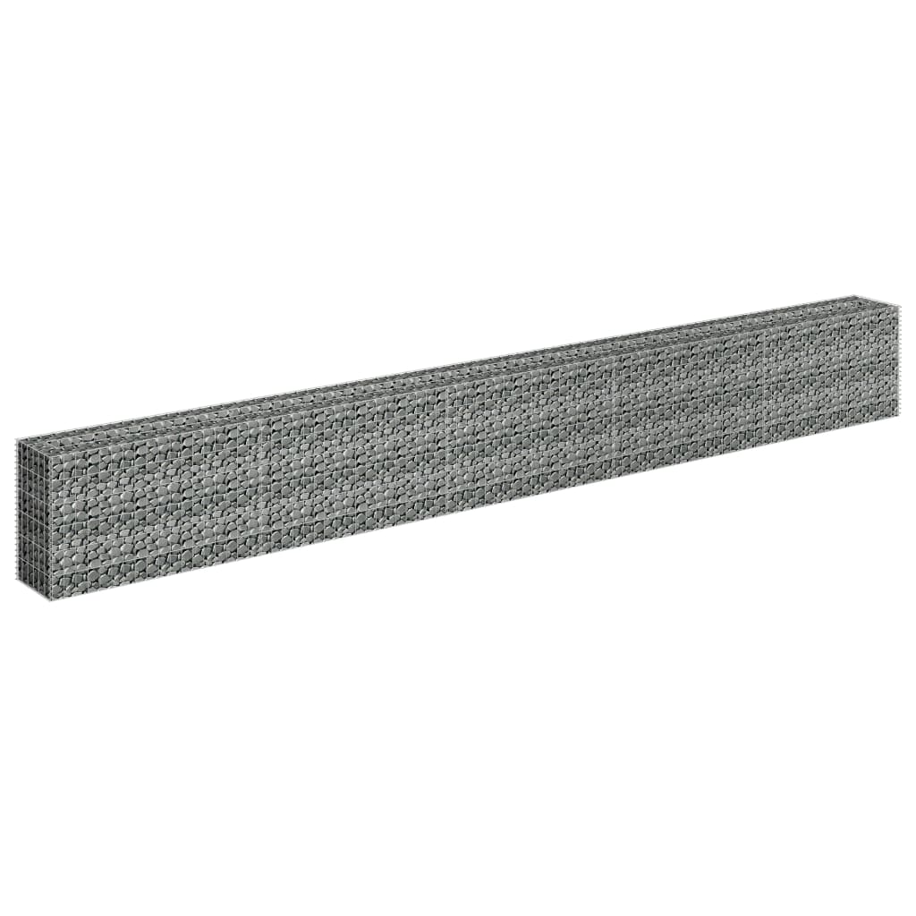 NNEVL Gabion Raised Bed Galvanised Steel 450x30x60 cm