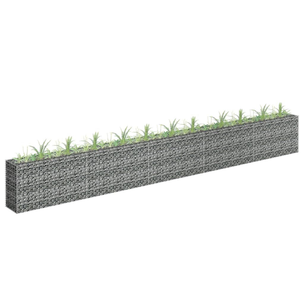 NNEVL Gabion Raised Bed Galvanised Steel 450x30x60 cm