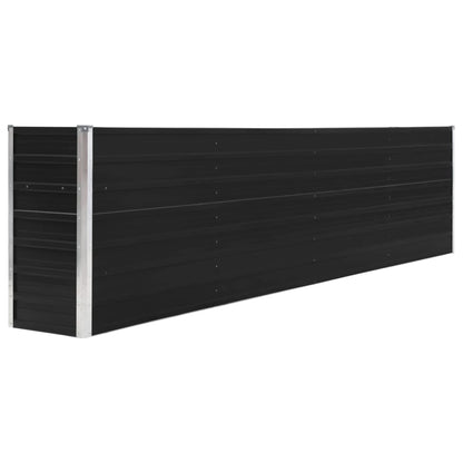 NNEVL Raised Garden Bed 320x40x77 cm Galvanised Steel Anthracite
