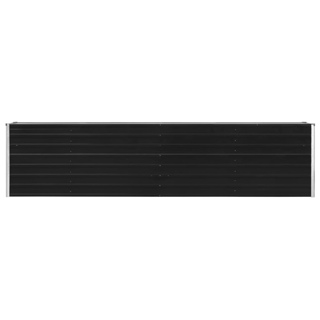 NNEVL Raised Garden Bed 320x40x77 cm Galvanised Steel Anthracite