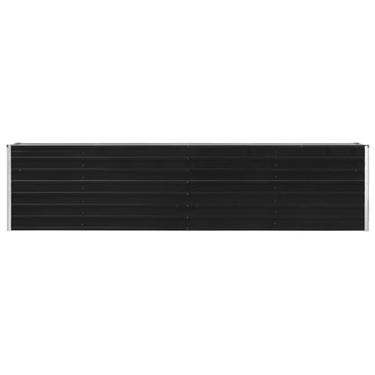 NNEVL Raised Garden Bed 320x40x77 cm Galvanised Steel Anthracite