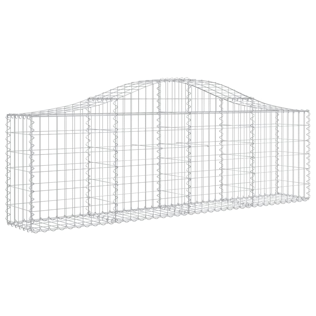 NNEVL Arched Gabion Basket 200x30x60/80 cm Galvanised Iron