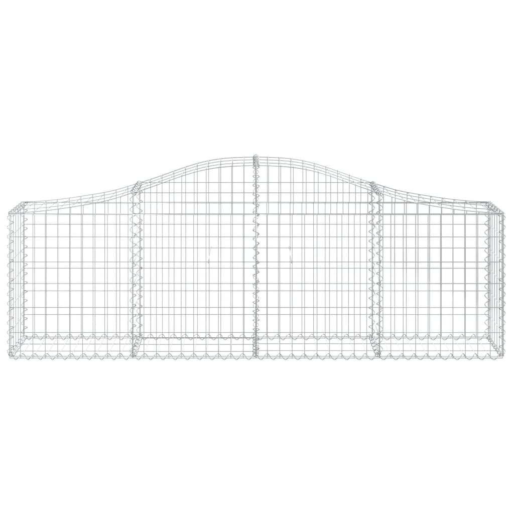 NNEVL Arched Gabion Basket 200x30x60/80 cm Galvanised Iron