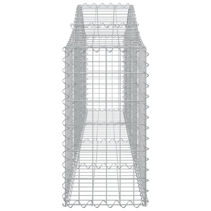 NNEVL Arched Gabion Basket 200x30x60/80 cm Galvanised Iron