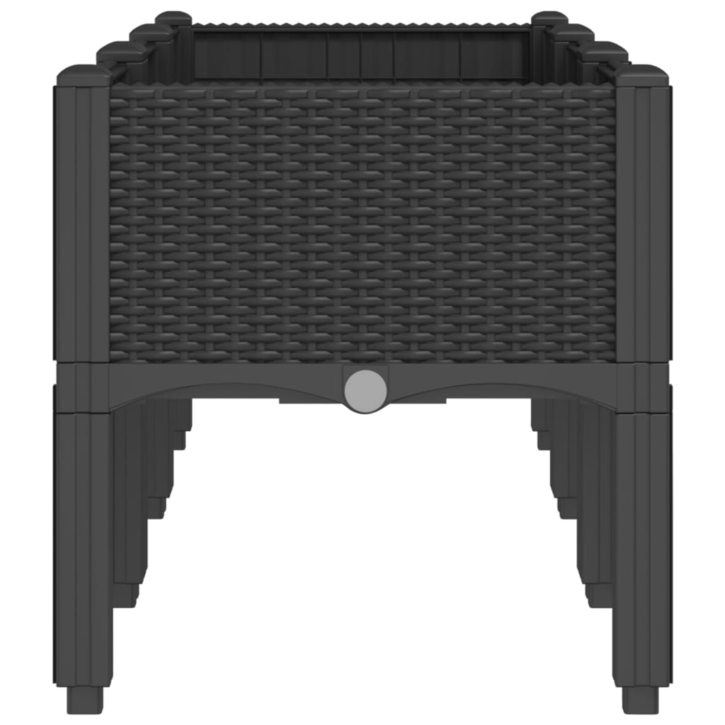 NNEVL Garden Planter with Legs Black 120x40x42 cm PP