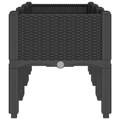 NNEVL Garden Planter with Legs Black 120x40x42 cm PP