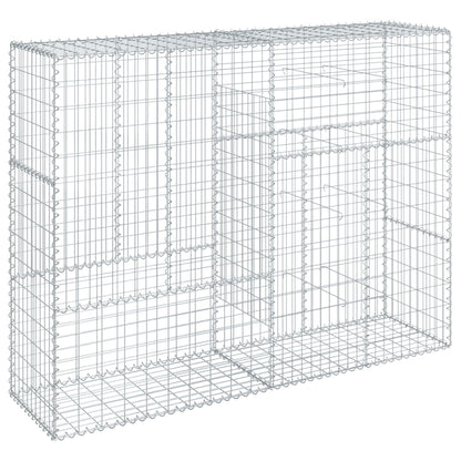 NNEVL Gabion Basket with Cover 200x50x150 cm Galvanised Iron