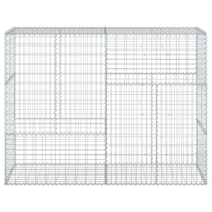 NNEVL Gabion Basket with Cover 200x50x150 cm Galvanised Iron