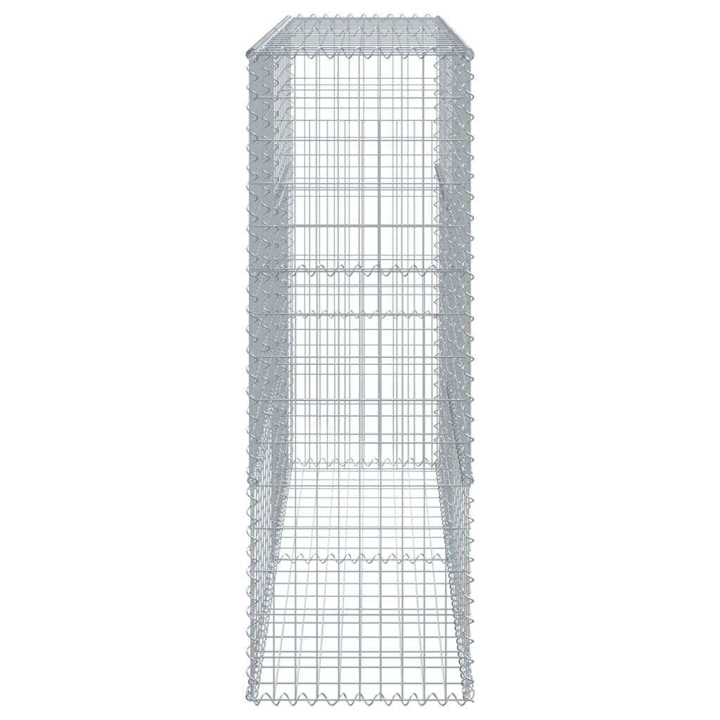 NNEVL Gabion Basket with Cover 200x50x150 cm Galvanised Iron