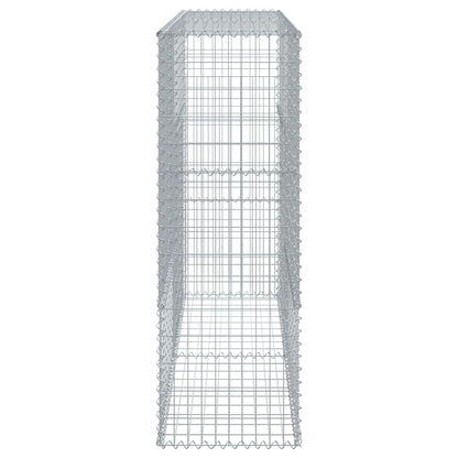NNEVL Gabion Basket with Cover 200x50x150 cm Galvanised Iron