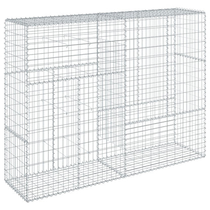 NNEVL Gabion Basket with Cover 200x50x150 cm Galvanised Iron